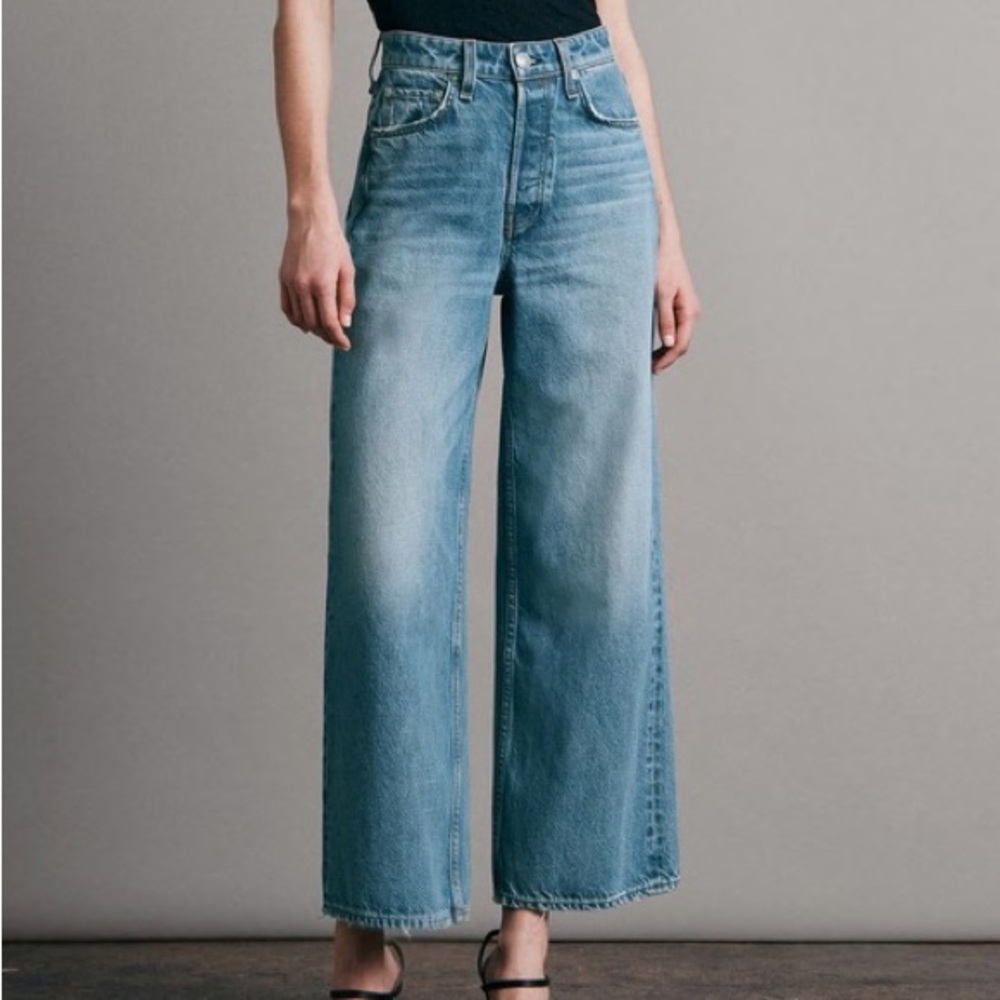 Rag & Bone Maya High Rise Wide Leg Jeans in Clearwater